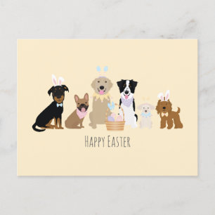 Happy Oaster Hunde Postkarte