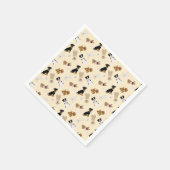 Happy Oaster Hunde Serviette (Ecke)