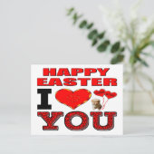 Happy Oaster I Liebe Sie Feiertagspostkarte (Stehend Vorderseite)