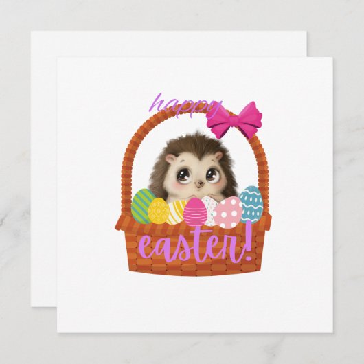 Happy Oaster Igel Card (Vorne/Hinten)