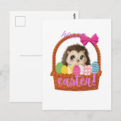 Happy Oaster Igel Card Postkarte (Vorne/Hinten)