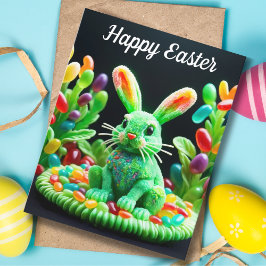Happy Oaster Jelly Bean Rabbit Feiertagskarte