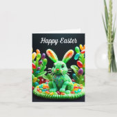 Happy Oaster Jelly Bean Rabbit Feiertagskarte (Vorderseite)