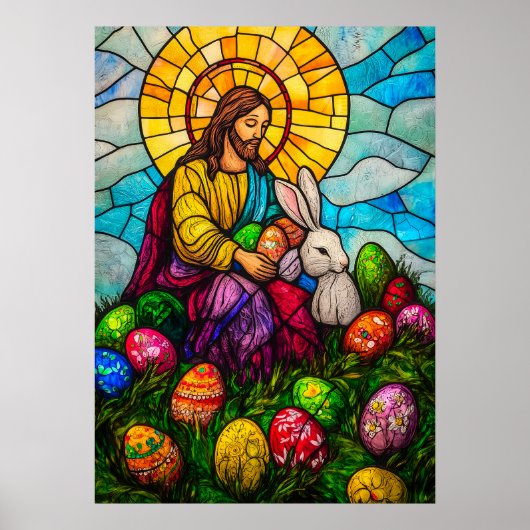 Happy Oaster Jesus Christus Poster (Vorne)