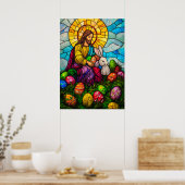 Happy Oaster Jesus Christus Poster (Küche)