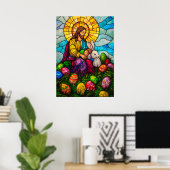 Happy Oaster Jesus Christus Poster (Heimbüro)