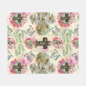 Happy Oaster Jesus Resurección Angel Wreaths Fleecedecke (Vorderseite (Horizontal))