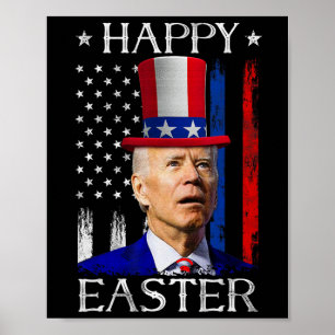 Happy Oaster Joe Biden Konfuse 4. Juli Indepe Poster