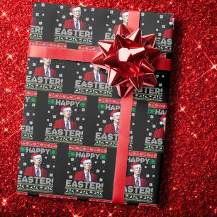 Happy Oaster Joe Biden Weihnachten Geschenkpapier