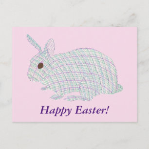 Happy Oaster Kariert Bunny Rabbit Postcards Feiertagspostkarte