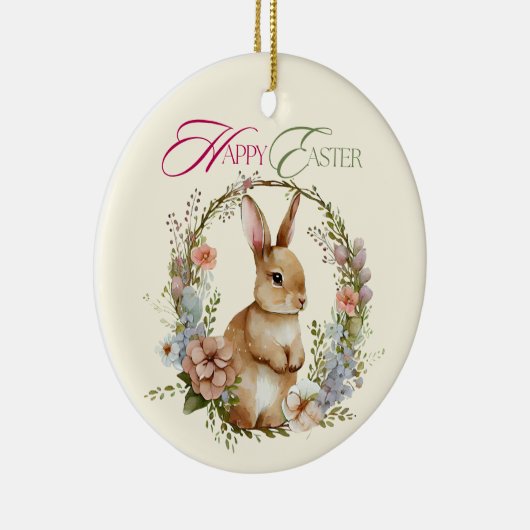 Happy Oaster Keramik Ornament (Rechts)