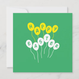 Happy Oaster Key White and Yellow Nice Ballons Feiertagskarte