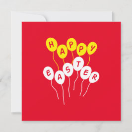 Happy Oaster Key White and Yellow Nice Ballons Feiertagskarte