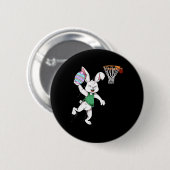 Happy Oaster Kids Boys Bunny Dunk Bysketbyll Easte Button (Vorne & Hinten)