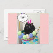 Happy Oaster Kitty Feiertagspostkarte (Vorne/Hinten)
