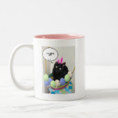 Happy Oaster Kitty Zweifarbige Tasse (Links)