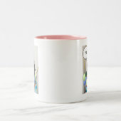 Happy Oaster Kitty Zweifarbige Tasse (Mittel)