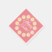 Happy Oaster Koral Drehbuch niedlich zaghaft fröhl Serviette (Ecke)