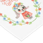 Happy Oaster Kurzer Tischläufer (Ecke)