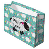 Happy Oaster Lamb Große Geschenktüte (Vorderseite Schrägansicht)