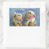 Happy Oaster Lambs Rechteckiger Aufkleber (Tasche)