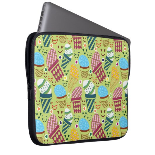 Happy Oaster Laptopschutzhülle (Vorne Rechts)