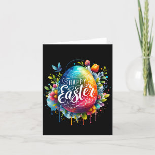 Happy Oaster: Lebhaftes Uferfarbeneier Feiertagskarte