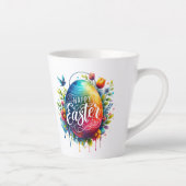 Happy Oaster: Lebhaftes Uferfarbeneier Milchtasse (Rechts)