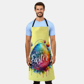 Happy Oaster: Lebhaftes Uferfarbeneier Schürze (Getragen)