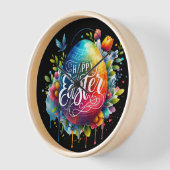 Happy Oaster: Lebhaftes Uferfarbeneier Uhr (Winkel)