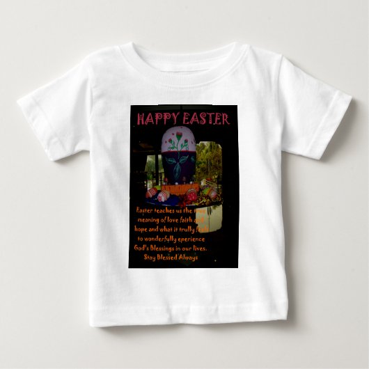 Happy Oaster Liebe Glaube und Hoffnung Wünsche Baby T-shirt (Vorderseite)