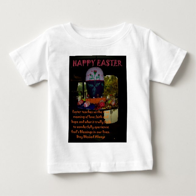 Happy Oaster Liebe Glaube und Hoffnung Wünsche Baby T-shirt (Vorderseite)