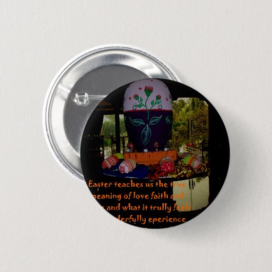 Happy Oaster Liebe Glaube und Hoffnung Wünsche Button (Vorne & Hinten)