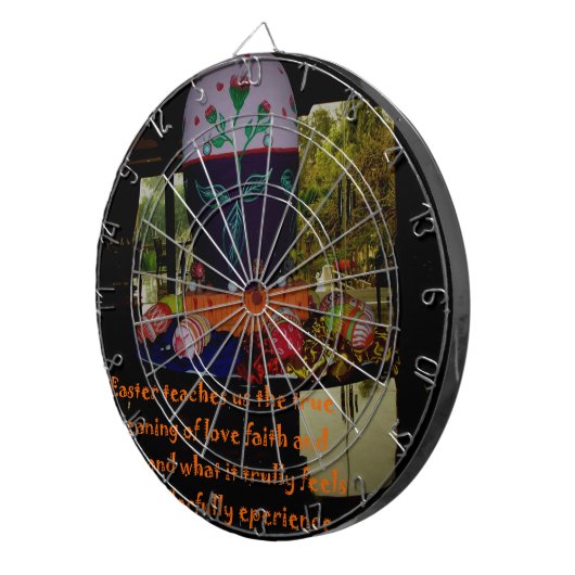 Happy Oaster Liebe Glaube und Hoffnung Wünsche Dartscheibe (Vorderseite rechts)