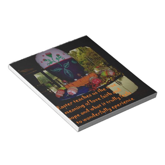 Happy Oaster Liebe Glaube und Hoffnung Wünsche Notizblock (angewinkelt)