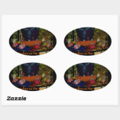 Happy Oaster Liebe Glaube und Hoffnung Wünsche Ovaler Aufkleber (Blatt)