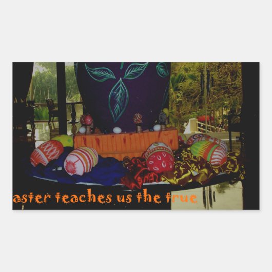 Happy Oaster Liebe Glaube und Hoffnung Wünsche Rechteckiger Aufkleber (Vorderseite)