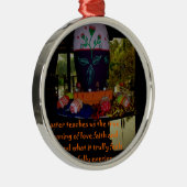 Happy Oaster Liebe Glaube und Hoffnung Wünsche Silbernes Ornament (Rechts)