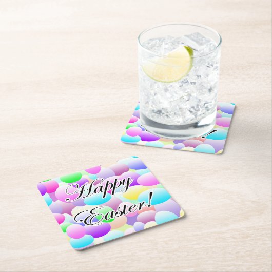 Happy Oaster Light Rechteckiger Pappuntersetzer (Vor Ort)