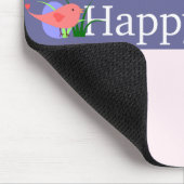 Happy Oaster Lila Banner Mousepad (Ecke)