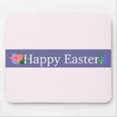 Happy Oaster Lila Banner Mousepad (Vorne)