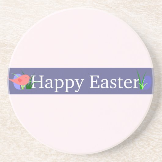 Happy Oaster Lila Banner Untersetzer (Vorne)