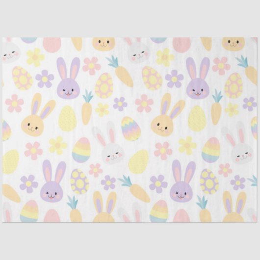 Happy Oaster Lila Rabbit Seidenpapier (Vorderseite)