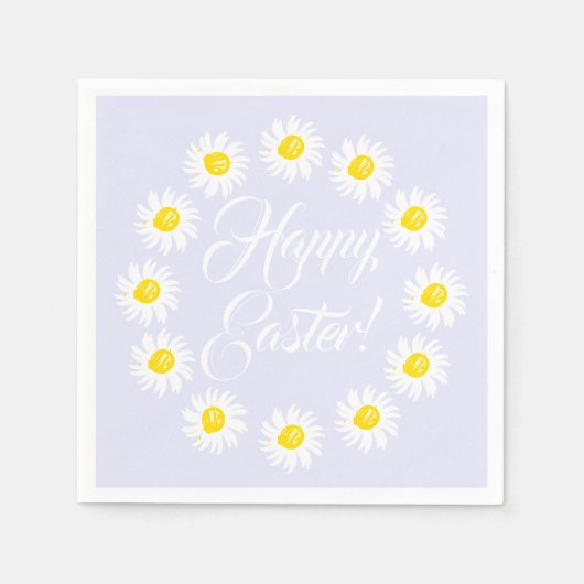 Happy Oaster lilac Drehbuch niedlich zaghaft fröhl Serviette (Vorderseite)