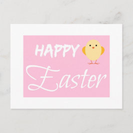Happy Oaster Little Chick White Feiertagspostkarte