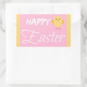 Happy Oaster Little Chick Yellow Rechteckiger Aufkleber (Tasche)