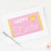 Happy Oaster Little Chick Yellow Rechteckiger Aufkleber (Umschlag)