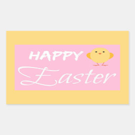 Happy Oaster Little Chick Yellow Rechteckiger Aufkleber