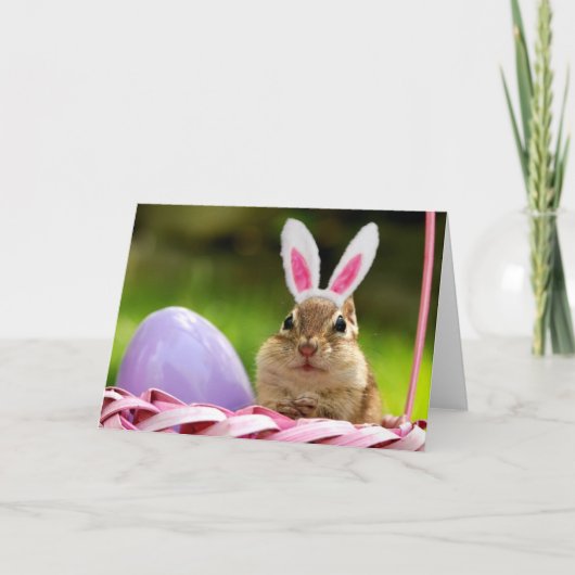 Happy Oaster Little Chipmunk Feiertagskarte (Vorderseite)