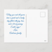 Happy Oaster lustig anpassbar Feiertagspostkarte (Rückseite)